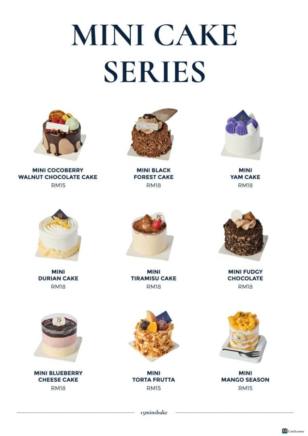 Individually sized mini cakes